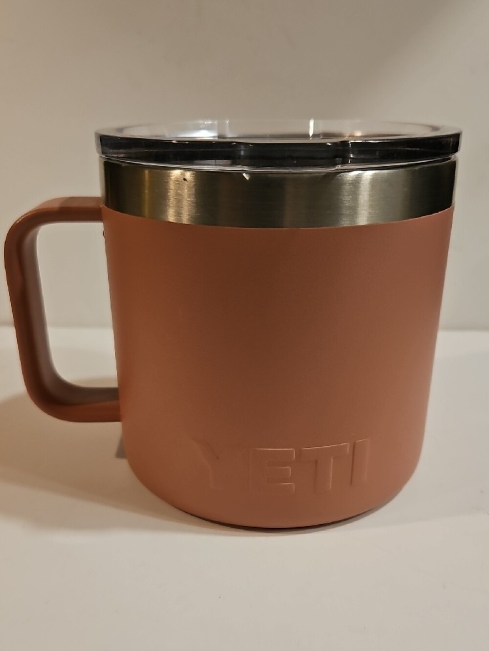Yeti 14 Oz. Dusty Rose Rambler stainless steel travel mug. - Picture 2 of 5
